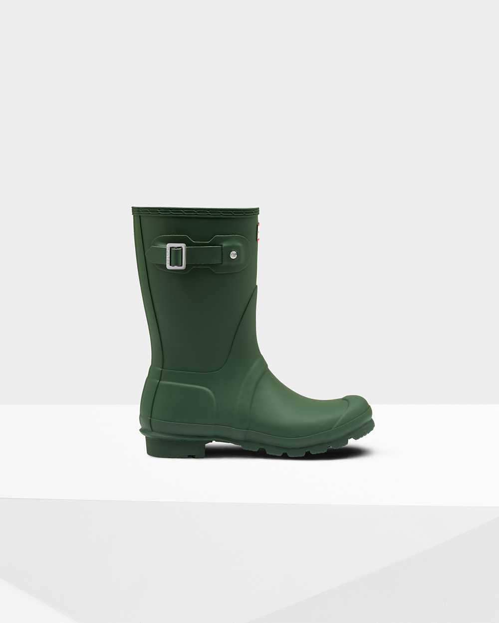 Womens Hunter Original Short Mid-Calf Rain Boots Green | JYELZR-628